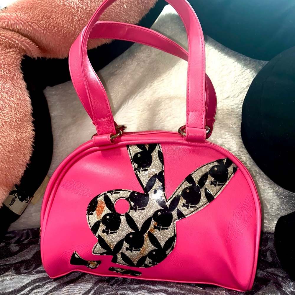 Pink Playboy Mini Bowler Purse💗🐰